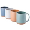 Mr. Coffee Dorsey 4 Piece 17 Ounce Stoneware Mug Set with Terracotta Base in Assorted Colors - 2 of 4