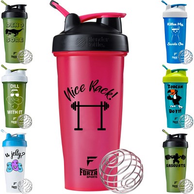 BlenderBottle Classic V2 24 oz Pink Shaker Cup with Flip-Top Lid 