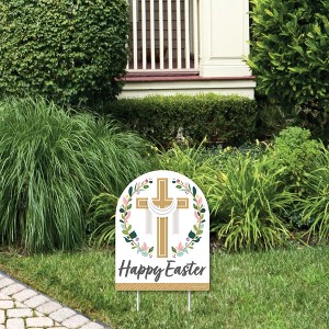 Big Dot of Happiness Religious Easter - Outdoor Lawn Sign - Christian Holiday Party Yard Sign - 1 Piece - 1 of 4