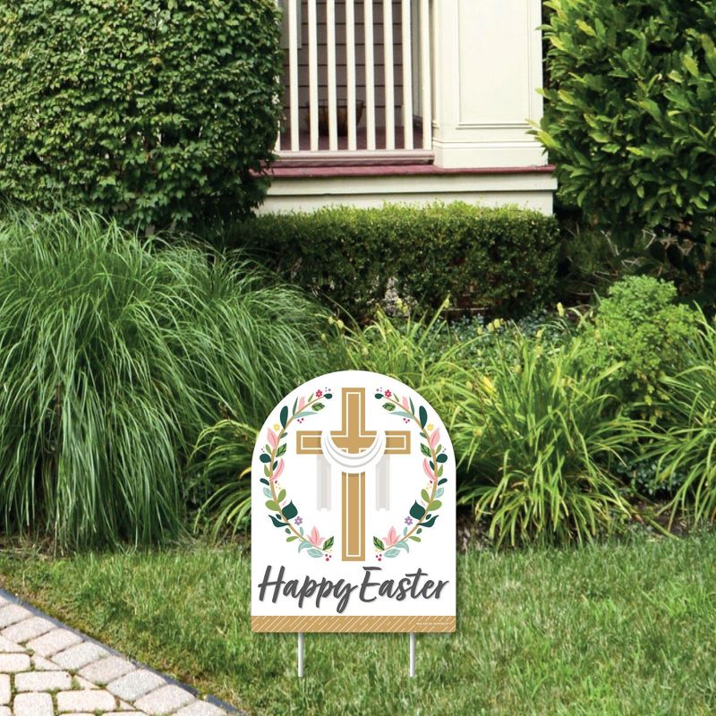 Big Dot of Happiness Religious Easter - Outdoor Lawn Sign - Christian Holiday Party Yard Sign - 1 Piece, 1 of 9
