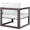 Modway Fortuna Armchair – Outdoor Patio Aluminum Armchair with Cushions, Weather-Resistant and Modern Design - 3 of 3