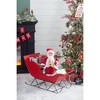 ACEPANO 39 in. W Large Vintage-Style Santa Claus Sleigh for Holiday Decorations-Red - 3 of 4