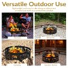 Sunnydaze Forest Wilderness Heavy-Duty Steel Fire Pit Ring with 360-Degree Wildlife Cutouts - 36-Inch Round - Black - 3 of 4