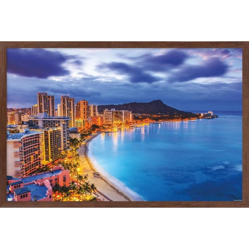 ARTCANVAS selling Honolulu Hawaii Beach Skyline Canvas Art Print