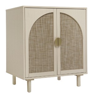 Vynxaria Decorative Storage Cabinets - Elegant Vanity Tables in Black/Beige - 1 of 4