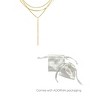 Adornia Tarnish Resistant 14k Gold Plated Adjustable Curb Chain and Herringbone Lariat Y-Necklace Set - 3 of 4