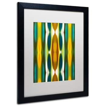 Trademark Fine Art -Amy Vangsgard 'Blue Green Yellow Pattern 14' Matted Framed Art
