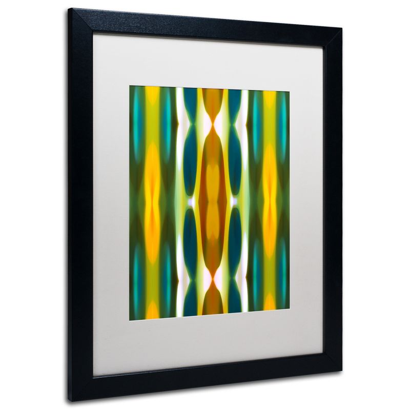 Trademark Fine Art -Amy Vangsgard 'Blue Green Yellow Pattern 14' Matted Framed Art, 1 of 5