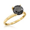 Ross-Simons 3.00 Carat Black Diamond Solitaire Ring in 14kt Yellow Gold - 4 of 4