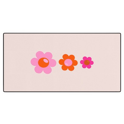 Daily Regina Designs Les Fleurs 01 Abstract Retro Desk Mat - Deny Designs