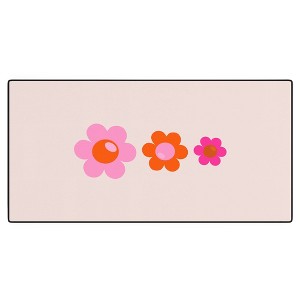Daily Regina Designs Les Fleurs 01 Abstract Retro Desk Mat - Deny Designs - 1 of 4