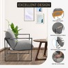 Sling Accent Chairs, Modern Accent Chair with Metal Frame, Cozy Reading Chair, Comfy Armchair with Shredded Foam Cushioning for Bedrooms - 4 of 4