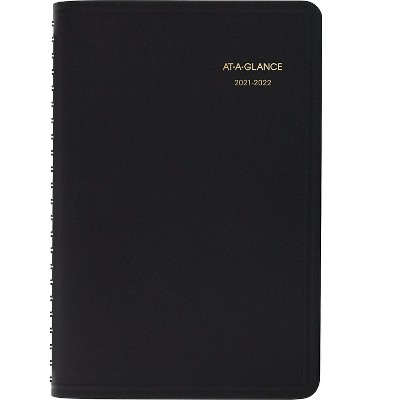 AT-A-GLANCE 2021-2022 5" x 8" Academic Planner Black 70-807-05-22