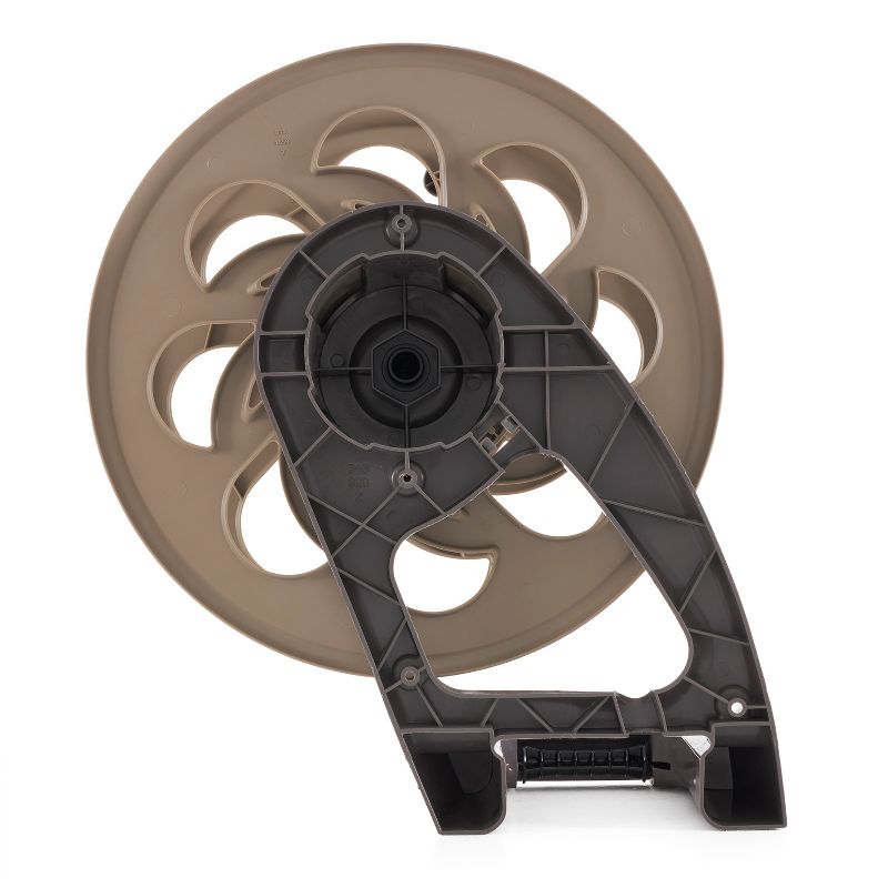 Suncast CPLSTA125B 125' Wall-Mounted Side Tracker Garden Hose Reel for 5/8" Hose with Guide for Patio or Garden, Dark Taupe, 5 of 7