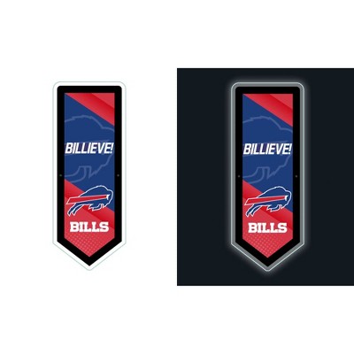 Evergreen Ultra-Thin Glazelight LED Wall Decor, Pennant, Buffalo Bills- 9 x 23 Inches Made In USA