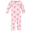 Hudson Baby Infant Girls Cotton Coveralls, Hot Cocoa - 4 of 4