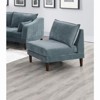 NicBex Suede Accent Chairwith Backrest,Modern Upholstered Armless Chair with Pillow for Living Room - 2 of 4