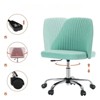 FONTOI Task and Office Chairs, Office Chair with Cross-Leg and Adjustable Height, Armless Swivel for Home Office, Green, 20.4"*22.8"*29.3" - 4 of 4