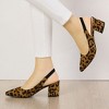 Allegra K Women's Pointed Toe Block Heel Slingback Heels - 2 of 4