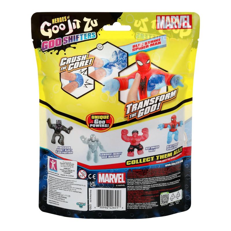 Heroes of Goo Jit Zu Goo Shifters Marvel Spider-Man Blue Strike Hero Pack, 5 of 9