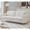 Coucheta 84" Modern Sofa - 3-Seater Couch w/ Deep Seats, Wood Legs, Comfy Boucle Fabric, Easy Assembly, Midnight Blue - 4 of 4