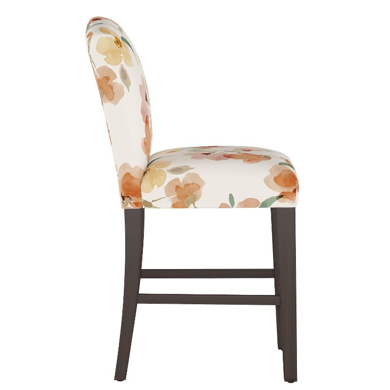 Skyline Furniture Alex Camel Back Counter Height Barstool with Botanical Print, 4 of 8