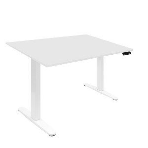 Mount-It! Dual Motor Electric Standing Desk with 48" Tabletop, White - 1 of 4