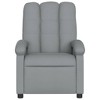 vidaXL Massage Recliner Chair Light Gray Fabric, Metal, Engineered Wood - Light Gray Manual Push Back With Massage - 4 of 4