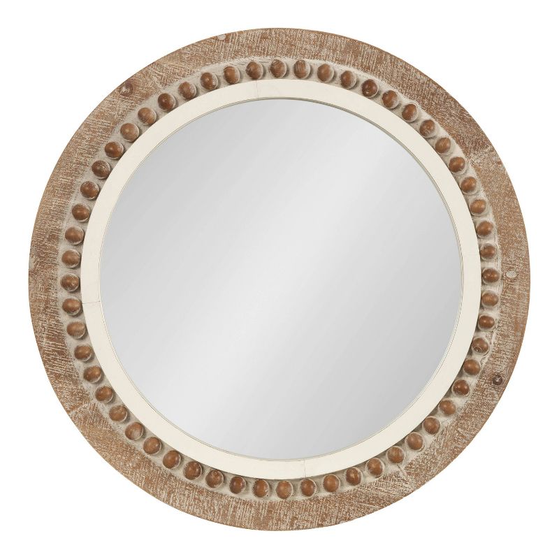 28&#34; x 28&#34; Maddigan Wood Framed Wall Mirror Rustic Brown/White - Kate &#38; Laurel All Things Decor, 3 of 11