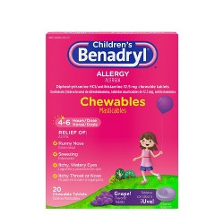 Children's Benadryl Allergy Plus Congestion Relief Liquid - Grape ...