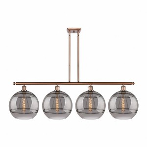 Rochester - 4 Light Stem Hung Island In Industrial Style-13.88 Inches Tall and 50.25 Inches Wide - 1 of 1