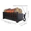Syemin Indoor Fireplaces 20 Inch Electric Fireplace 3D Log Set Insert, Free Standing Fireplace Heater for Indoor, Black, 20.51"*8.46"*11.73" - 2 of 4