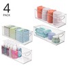 mDesign Plastic Storage and Toiletry Organizer for Bathroom - 4 Pack - Clear, USA Made - 2 of 4