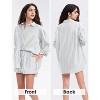 EXLURA Women's Summer 2 Piece Sets Long Sleeve Button Down Shirts Matching Short Sets Oversized Spring Vacation Outfits - 3 of 4