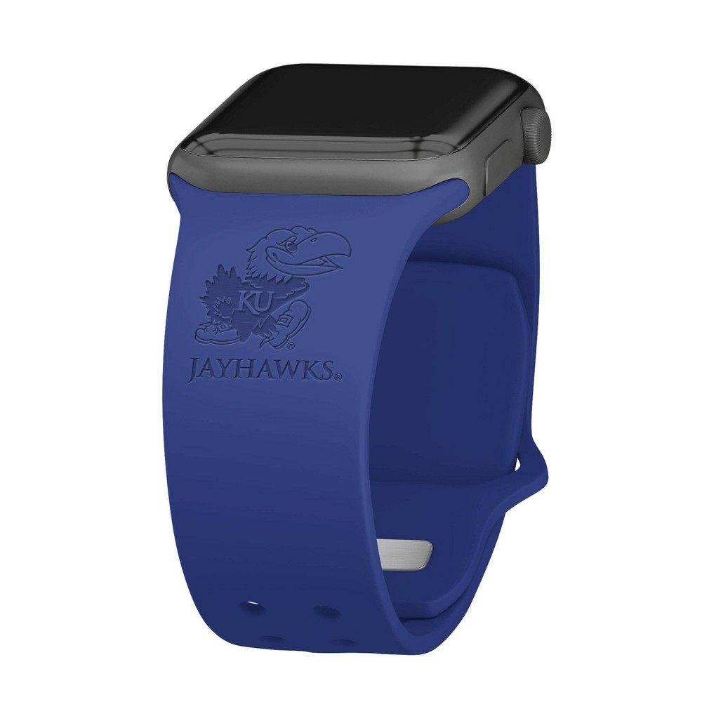 NCAA Kansas Jayhawks Wordmark Engraved Apple Watch Band - 42/44/45/49mm