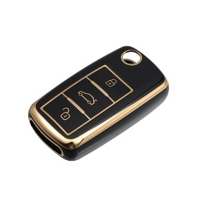 Unique Bargains Silicone Car Smart Key Fob Case Cover for Volkswagen Tiguan 2010-2017 Black 1 Pc - 1 of 4
