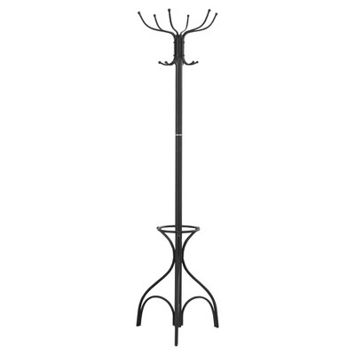 white metal coat stand