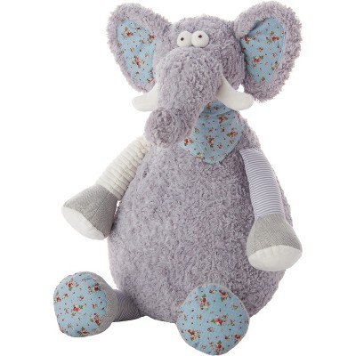 Mina Victory Elephant Plush Toy Grey 22" x 26" Stuffed Animal