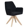 Take a Seat Miranda Swivel Accent Chair: Black Velvet, 360-Degree Movement - Breighton Home - 2 of 4