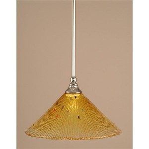 Toltec Lighting Any 1 - Light Pendant in  Chrome with 12" Gold Champagne Crystal Shade - 1 of 1