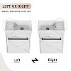 GDFStudio Zebulon Small Wall-Mounted Bathroom Vanity with Ceramic Sink and Mental Handle - 4 of 4