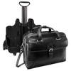 Siamod Carugetto 1  Leather Patented Detachable Wheeled Laptop Bag - Black - image 3 of 4