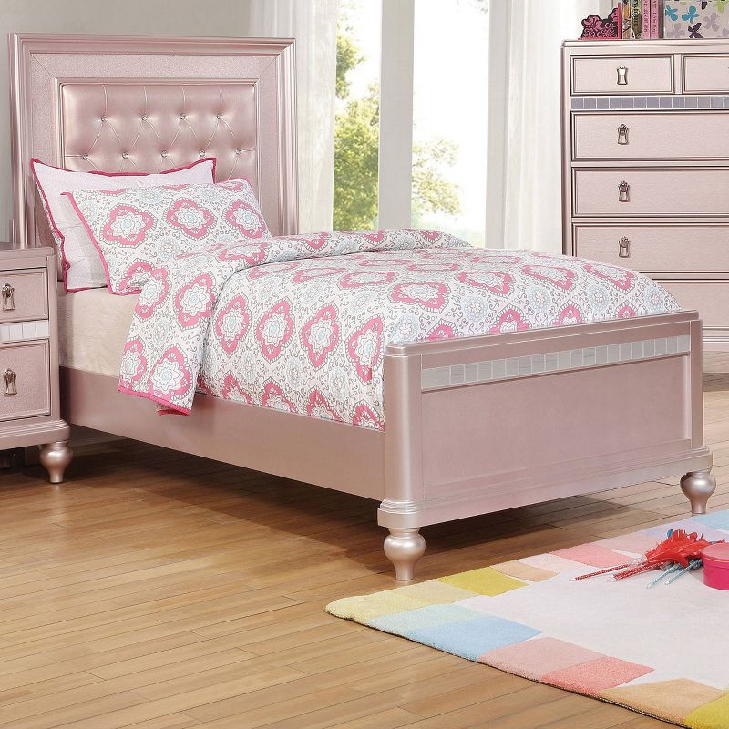 Twin Coleman Upholstered Bed Rose Gold - HOMES: Inside + Out, 3 of 5