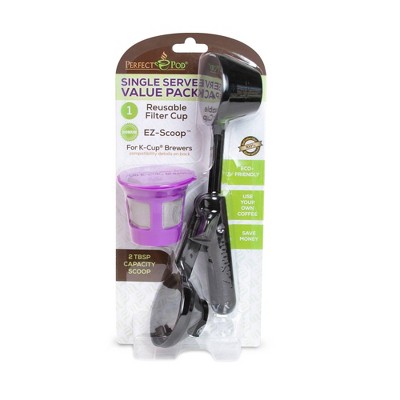 Cafe-Fill Value Pack By Perfect Pod Reusable K Cup Coffee Scoop For