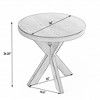 HomeRoots 26" Antique Cherry Manufactured Wood Round End Table - 3 of 4