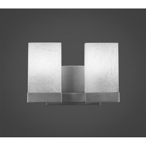 Toltec Lighting Nouvelle 2 - Light Vanity in  Graphite with 4" Square White Muslin Shade - 1 of 1
