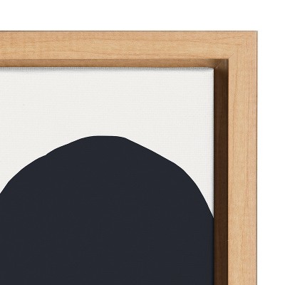 Quiet Jungle Abstract Canvas Print in Natural Frame