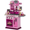 Qaba Play Kitchen, Kids Kitchen Playset, Toy Kitchen with Lights, Sounds, 33 Accessories, Storage, Interactive Playset for Toddler 3-6 Years - 4 of 4