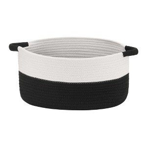 Unique Bargains Woven Handles Shelf Closet Storage Basket - 1 of 4