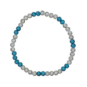 Woke Up RAD Bling Bead Necklace 18" - Blue/White - 1 of 1